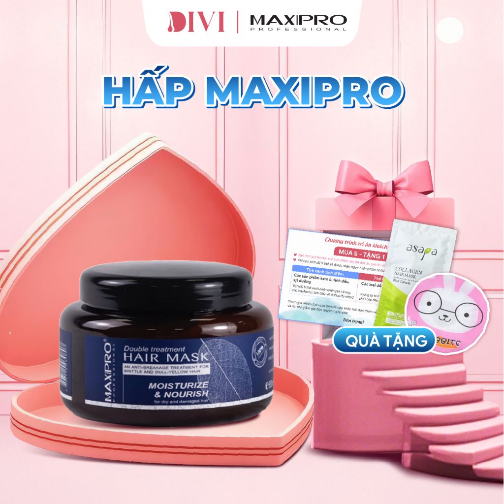 Kem ủ tóc phục hồi tóc hư tổn chuyên sâu Maxipro – 500ml - Mỹ Phẩm Divi
