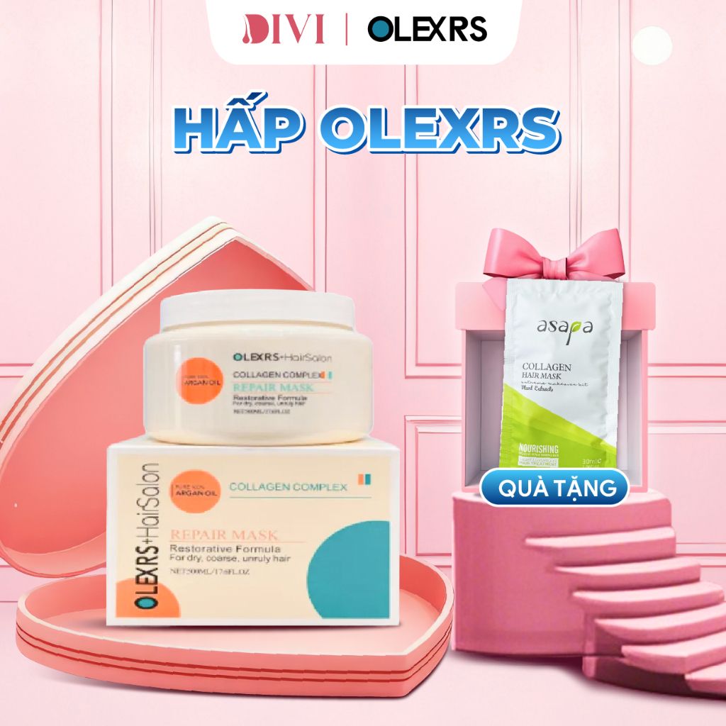 Kem ủ tóc Olexrs Collagen Phục Hồi Tóc, Chống Gãy Rụng 500ml - Mỹ phẩm divi