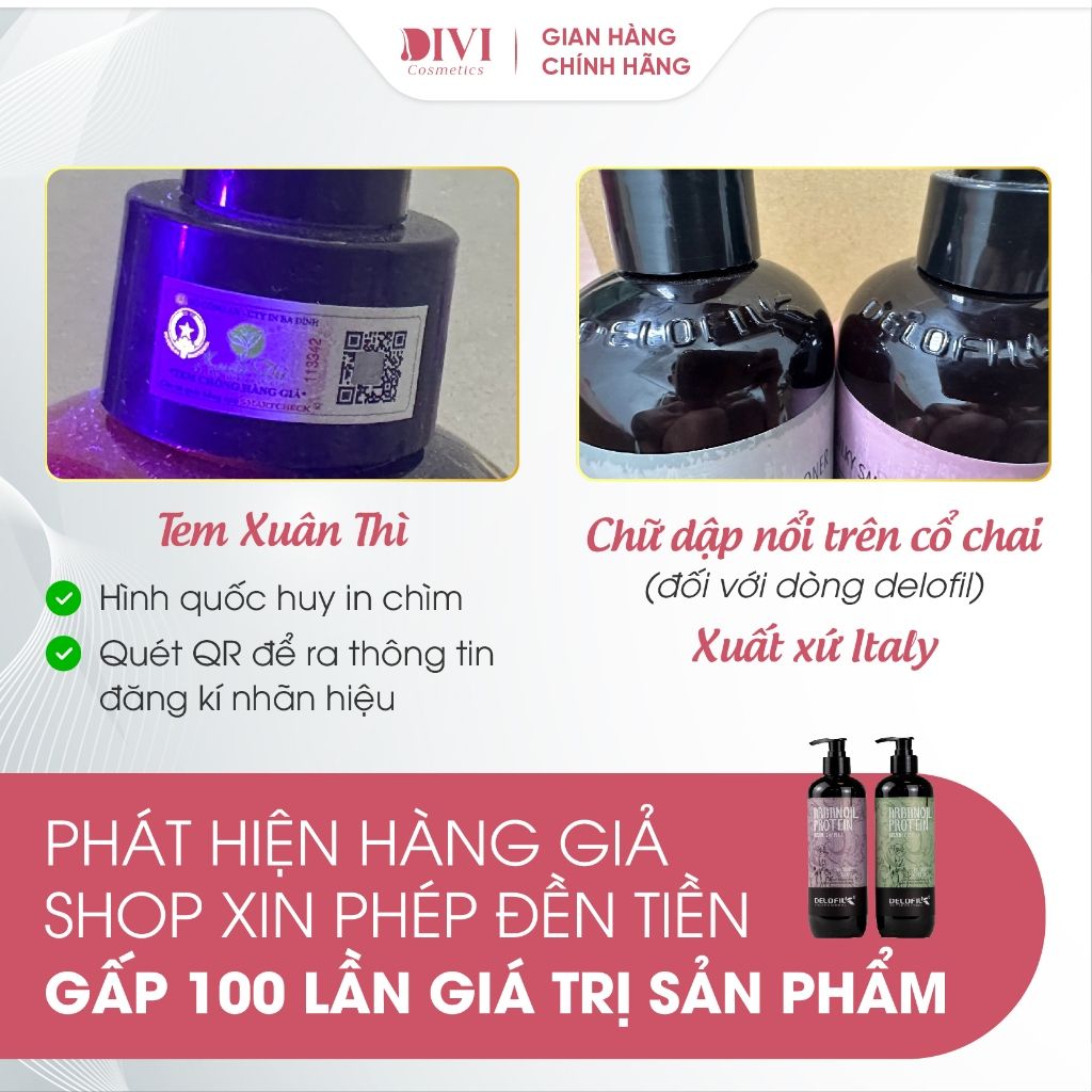 Dầu gội xả Delofil Silky Smooth sạch gàu, kiềm dầu, mềm mượt chống gãy rụng phục hồi tóc 500/800ml - Mỹ phẩm DiVi