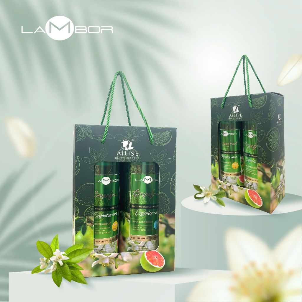 Cặp Gội Xả Bưởi Lambor 1000ML, Kích Thích Mọc Tóc, Ngăn Rụng, Nuôi Dưỡng & Chăm Sóc Tóc Mềm Mượt - Mỹ phẩm Divi