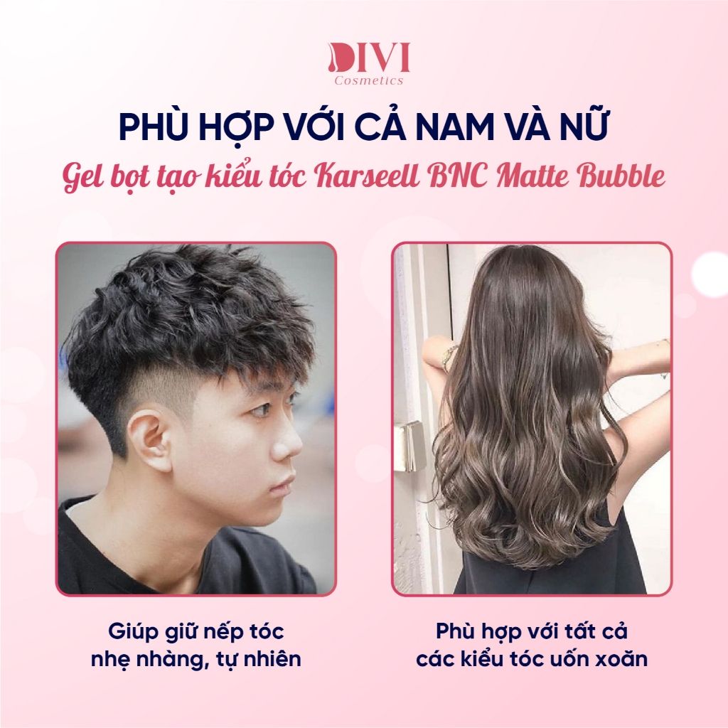 Gel bọt giữ nếp tóc xoăn Karseell, gôm mềm giữ nếp tóc hottrend 2024 - Mỹ phẩm Divi