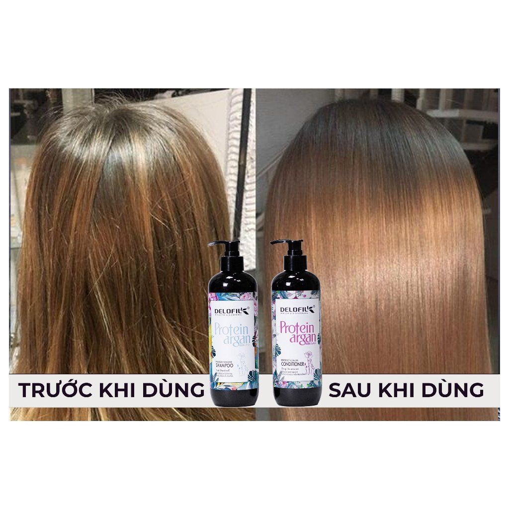 Dầu gội xả DELOFIL giữ màu tóc nhuộm bền màu, lâu phai 500ml - Mỹ phẩm Divi