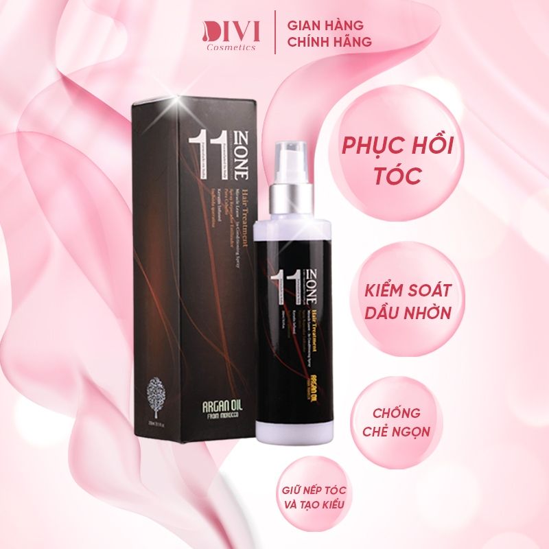 Xịt Siêu dưỡng tóc mềm mượt, giữ nếp, tạo kiểu tóc 11 trong 1 NUSPA Keratin Smoothing Treatment 250ml - Mỹ phẩm Divi