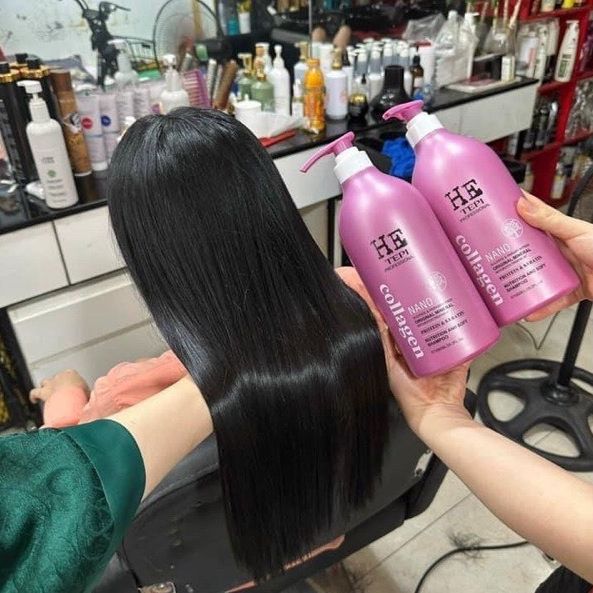 Dầu gội HE TEPI 1000ml chính hãng Dầu gội xả collagen mượt tóc hương nước hoa thơm lâu - Mỹ phẩm Divi