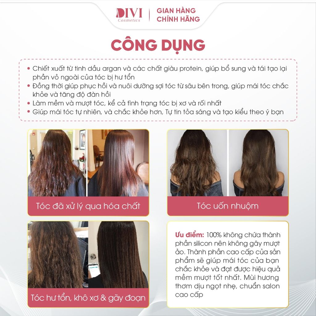 Kem ủ tóc Collagen Hair Mask Delofil phục hồi tóc hư tổn, làm mềm mượt, ngăn chặn tóc gãy rụng 500ml - Mỹ phẩm Divi