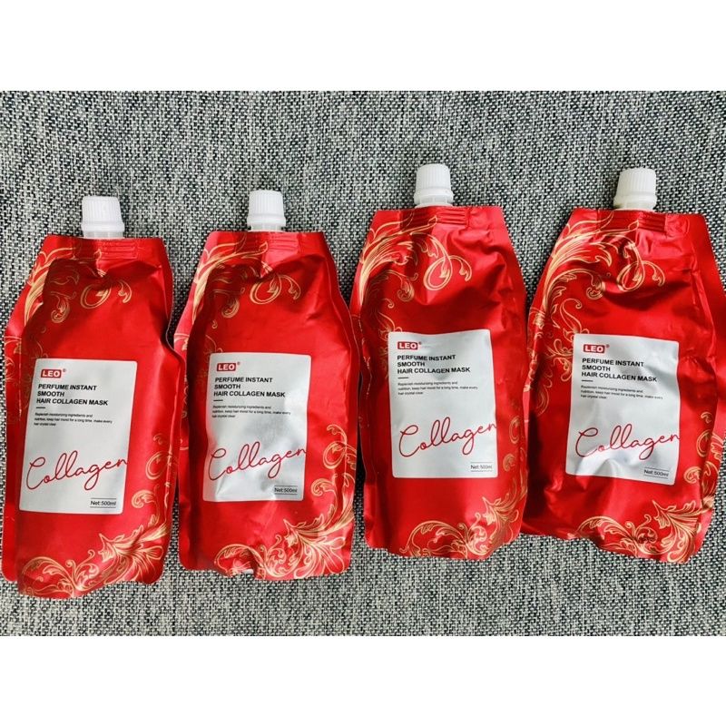 Hấp dầu ủ tóc Collagen LEO PROSEE siêu mềm và thơm phục hồi tóc hư tổn nặng 500ml