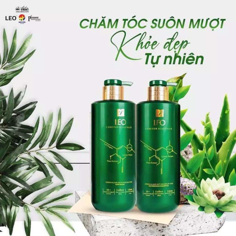 Cặp Gội Xả Prosee LEO Green Dành Cho Tóc Bết ,Gàu,Dầu Nhờn (Algae Anti Dandruff and Refreshing) 750m