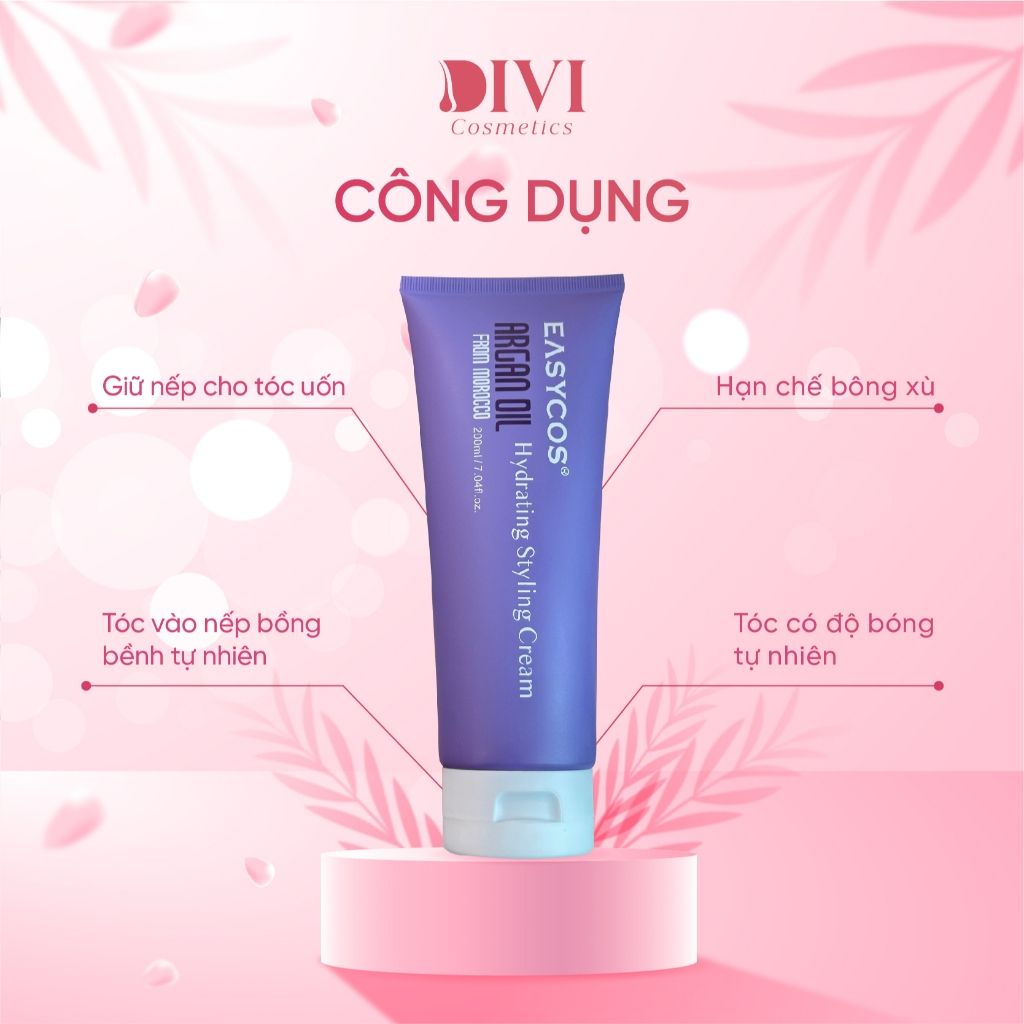 Gel giữ nếp tóc xoăn Easycos nuôi dưỡng, bảo vệ tóc 200ml - Mỹ phẩm Divi