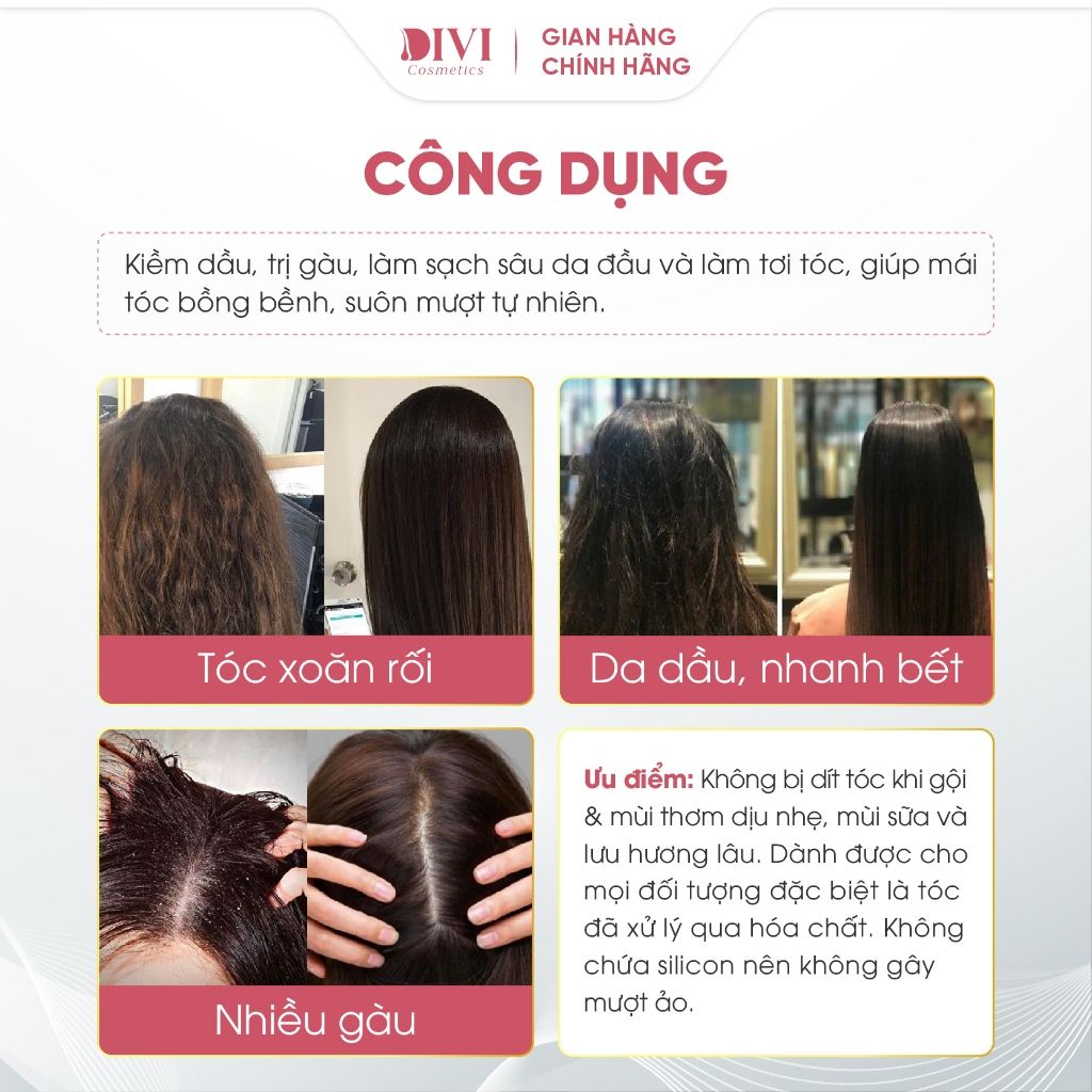 Dầu gội xả Delofil Silky Smooth sạch gàu, kiềm dầu, mềm mượt chống gãy rụng phục hồi tóc 500/800ml - Mỹ phẩm DiVi