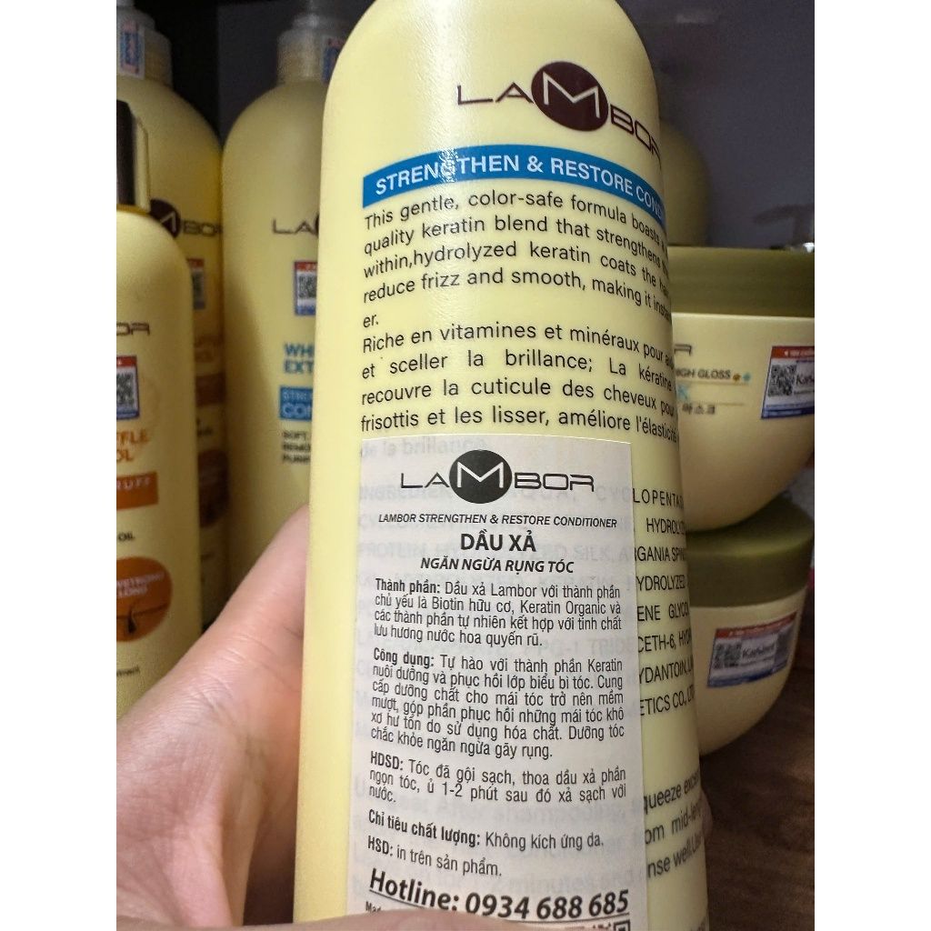 Cặp Dầu Gội Xả LAMBOR Nấm Vàng Truffle 400ML Giảm Rụng Và Kích Thích Mọc Tóc, Thải Độc Tốt Cho Da Đầu - Mỹ phẩm Divi