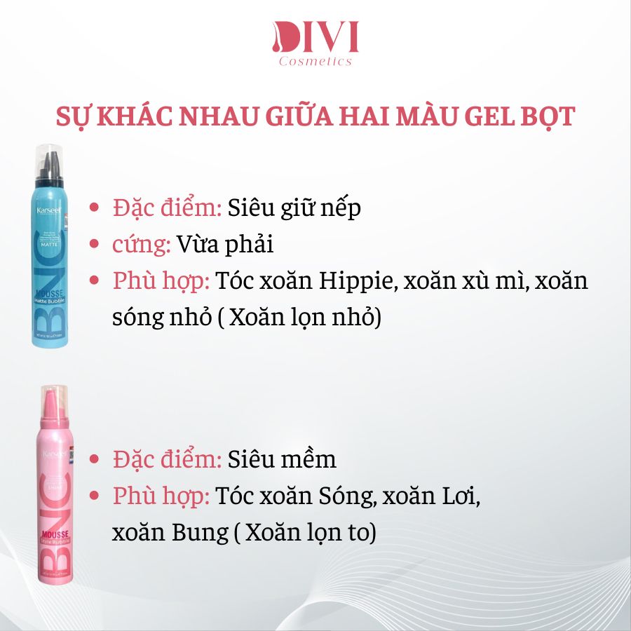 Gel bọt giữ nếp tóc xoăn Karseell, gôm mềm giữ nếp tóc hottrend 2024 - Mỹ phẩm Divi
