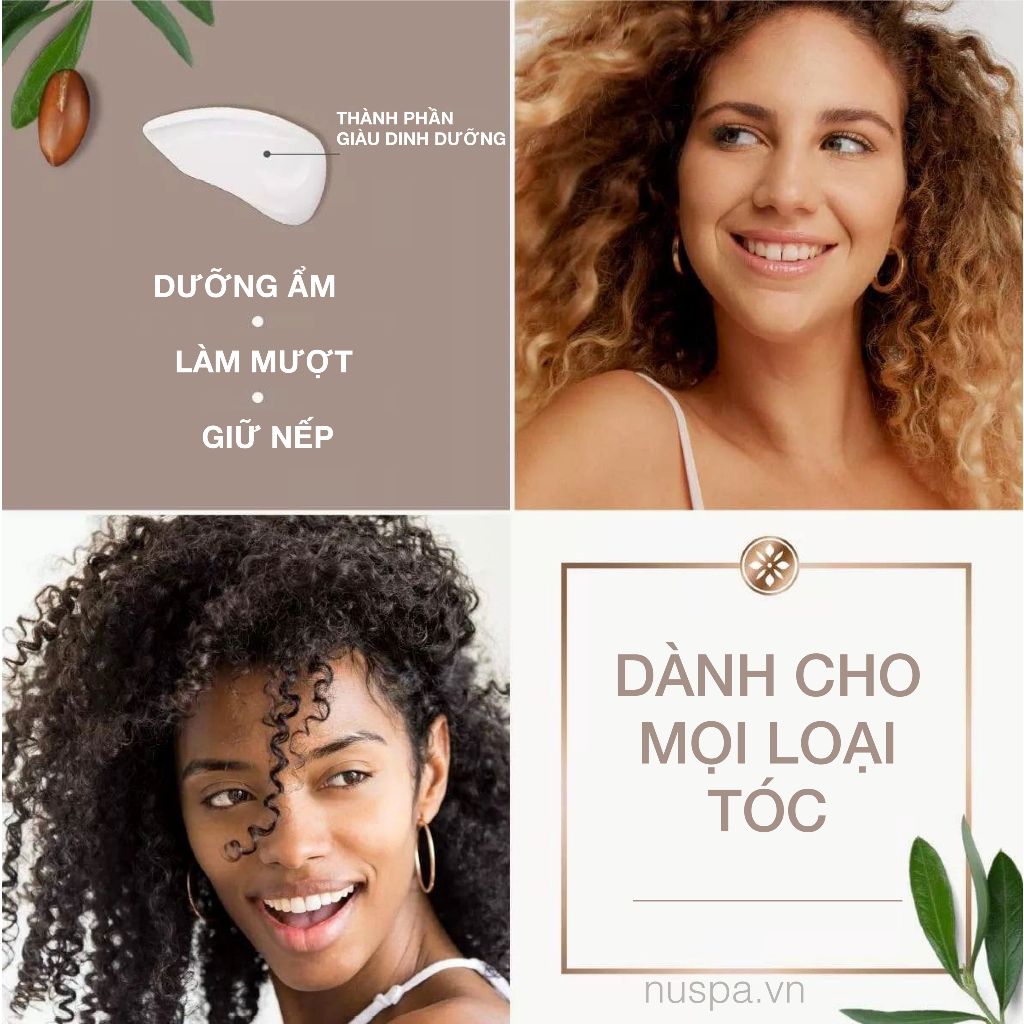 Gel giữ nếp tóc, tạo kiểu dưỡng tóc nam nữ phồng tóc, mềm mại ARGAN OIL nuspa 280ml - Mỹ phẩm Divi