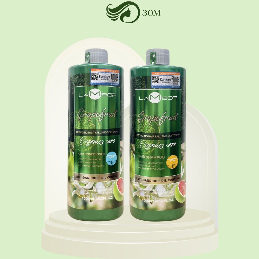 Cặp Gội Xả Bưởi Lambor 1000ML, Kích Thích Mọc Tóc, Ngăn Rụng, Nuôi Dưỡng & Chăm Sóc Tóc Mềm Mượt - Mỹ phẩm Divi