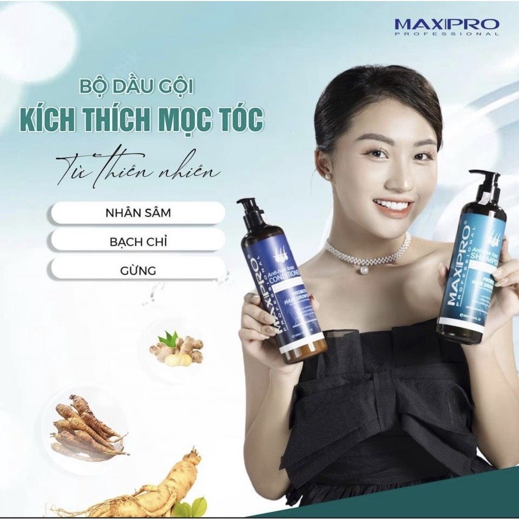 Dầu gội xả MAXIPRO Phục hồi hư tổn, giảm gàu, ngăn ngừa gãy rụng và kích thích mọc tóc 500ml- Mỹ phẩm DiVi
