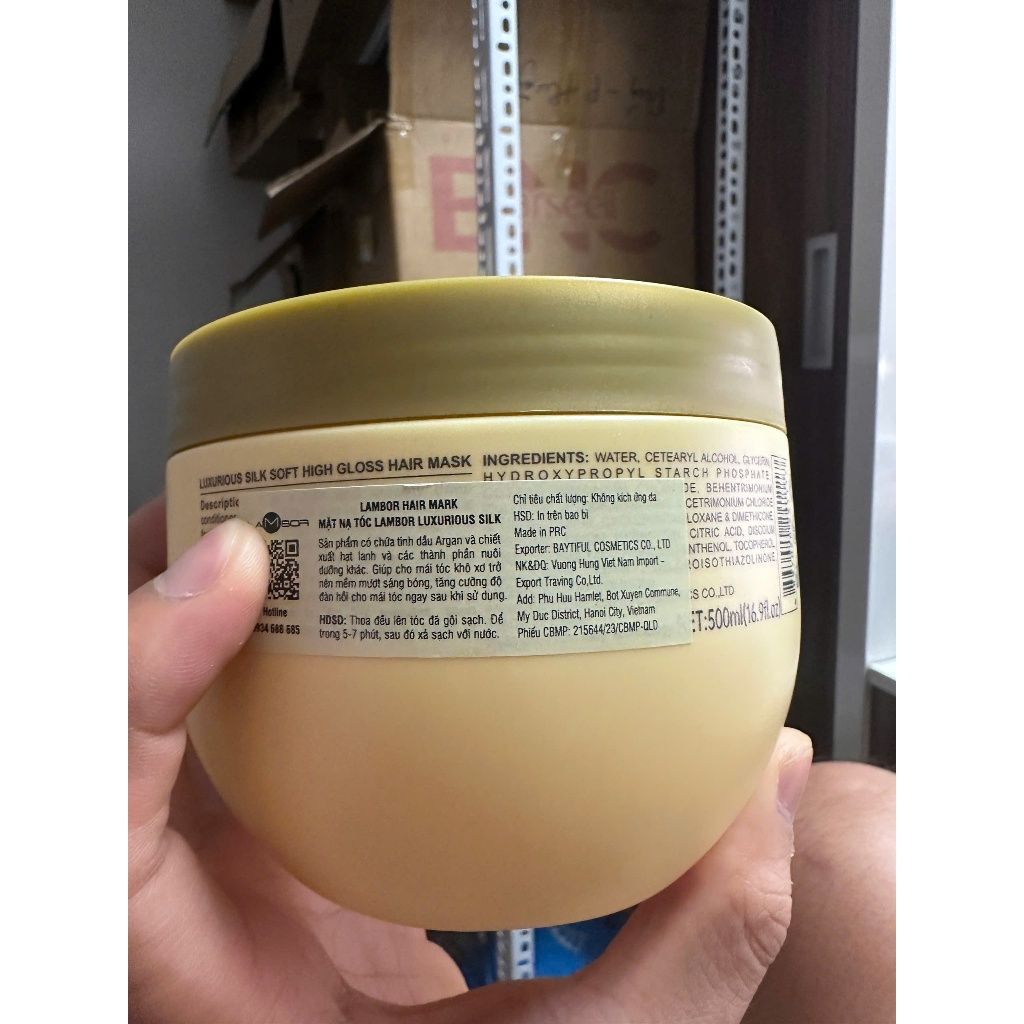 Kem Ủ Tóc Lambor 500ml Phục Hồi Tóc Hư Tổn Dưỡng Ẩm Sâu Giảm Gãy Rụng, Suôn Mượt Chuẩn Salon - Mỹ phẩm Divi