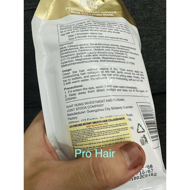 Hấp dầu ủ tóc Collagen LEO PROSEE siêu mềm và thơm phục hồi tóc hư tổn nặng 500ml