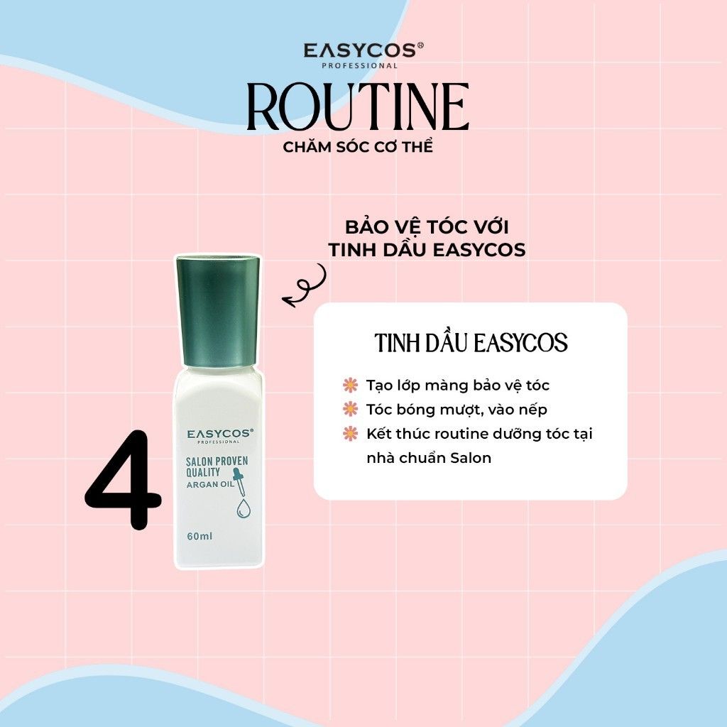 Tinh dầu dưỡng tóc Easycos Argan oil, tạo kiểu giữ nếp tóc 60ml - Mỹ Phẩm Divi