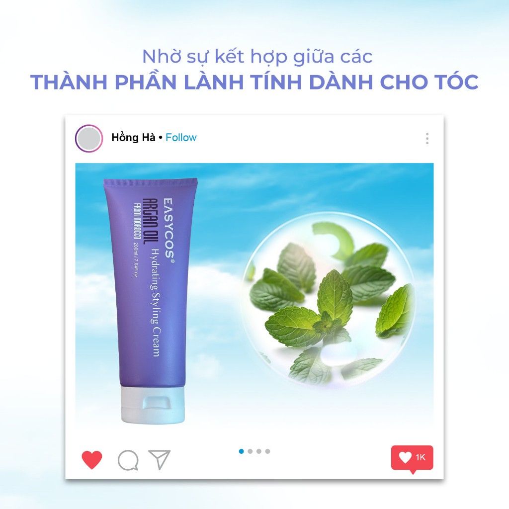 Gel giữ nếp tóc xoăn Easycos nuôi dưỡng, bảo vệ tóc 200ml - Mỹ phẩm Divi