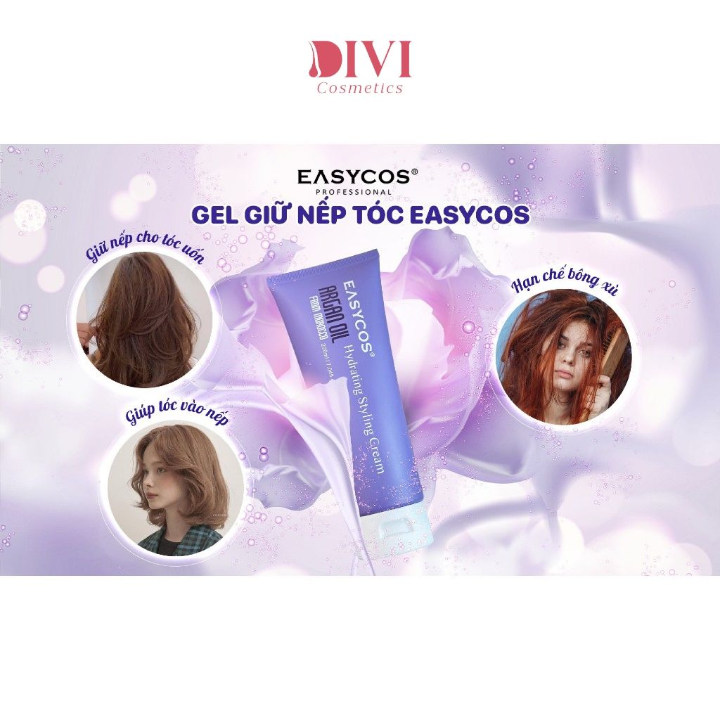 Gel giữ nếp tóc xoăn Easycos nuôi dưỡng, bảo vệ tóc 200ml - Mỹ phẩm Divi