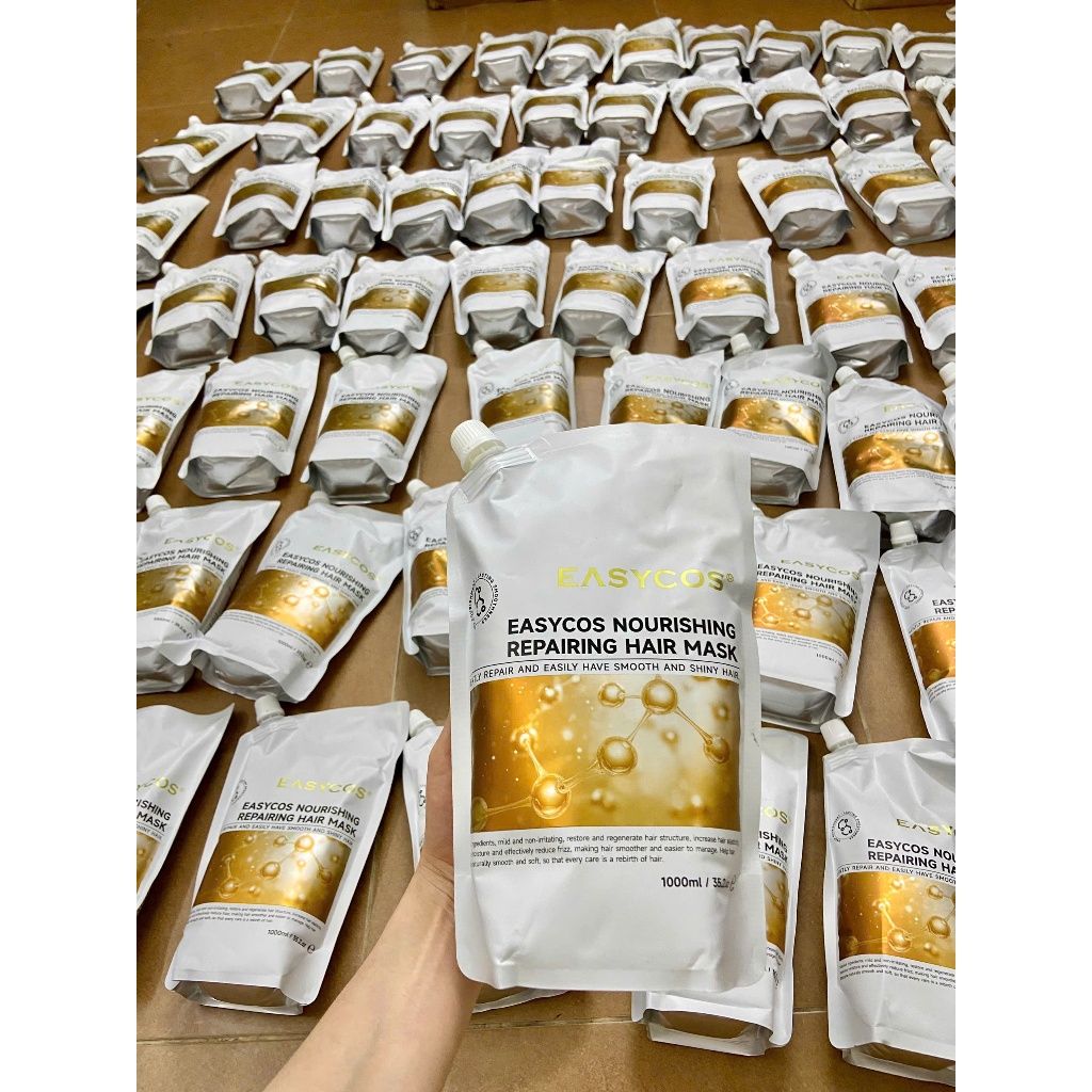 Kem ủ tóc Easycos hấp dầu mềm mượt chuyên sâu, phục hồi tóc hư tổn, gãy rụng 1000ml