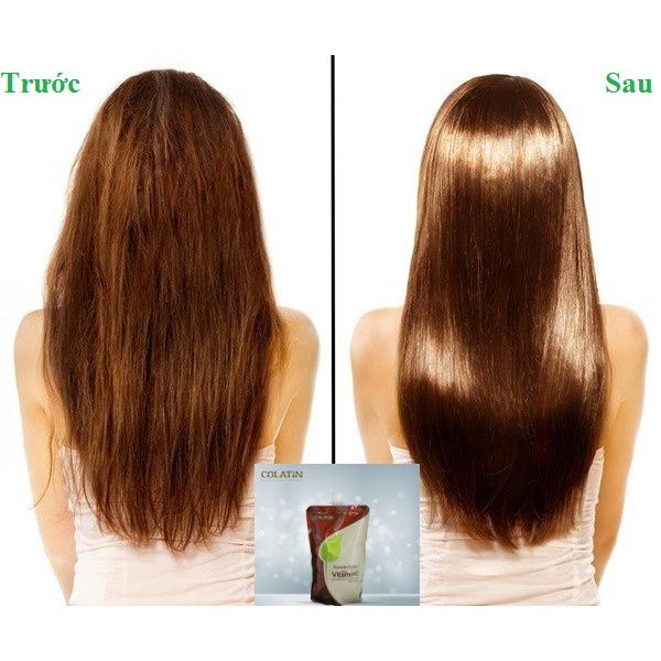 Kem ủ tóc keratin, hấp tóc phục hồi hư tổn, collagen dưỡng siêu mượt COLATIN Keratin Vitamin E 500ml - Mỹ phẩm Divi