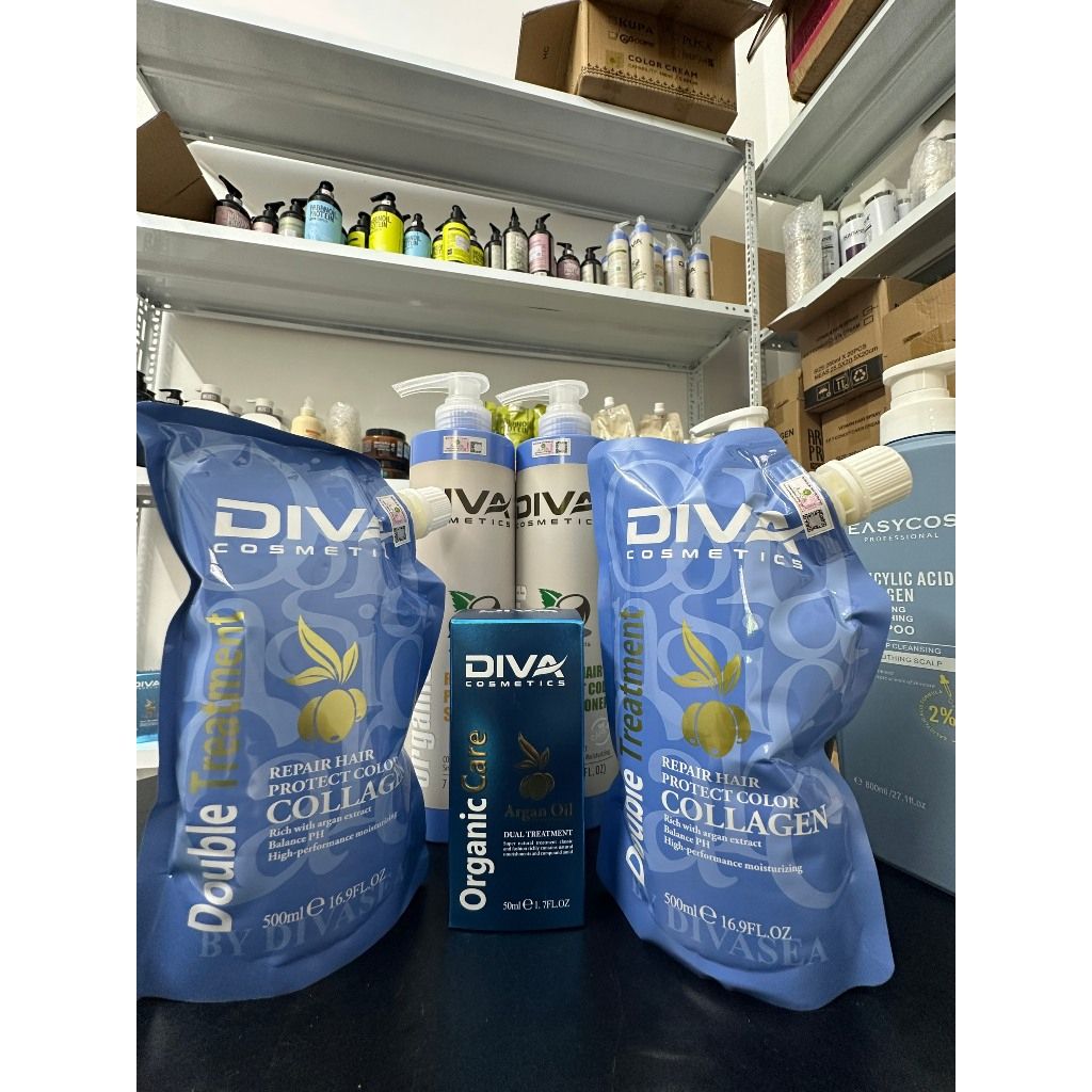Dầu gội xả DIVA Protect Color giúp giữ màu tóc, phục hồi ,mềm mượt 500ml/750ml - Mỹ phẩm Divi
