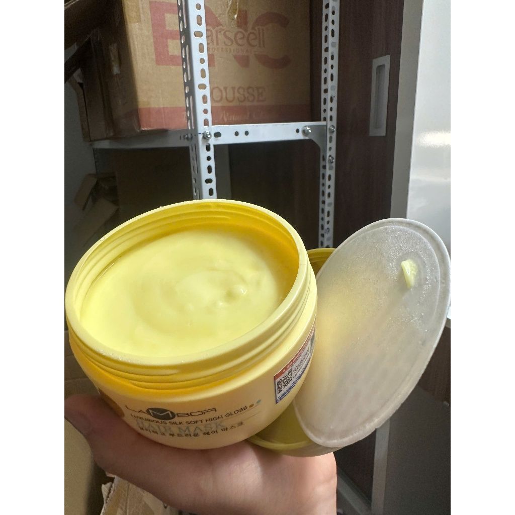 Kem Ủ Tóc Lambor 500ml Phục Hồi Tóc Hư Tổn Dưỡng Ẩm Sâu Giảm Gãy Rụng, Suôn Mượt Chuẩn Salon - Mỹ phẩm Divi