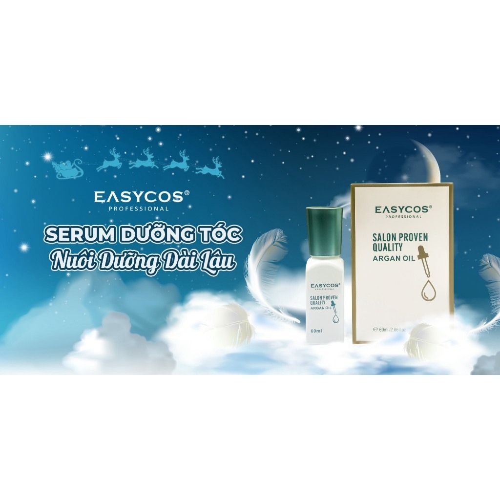 Tinh dầu dưỡng tóc Easycos Argan oil, tạo kiểu giữ nếp tóc 60ml - Mỹ Phẩm Divi