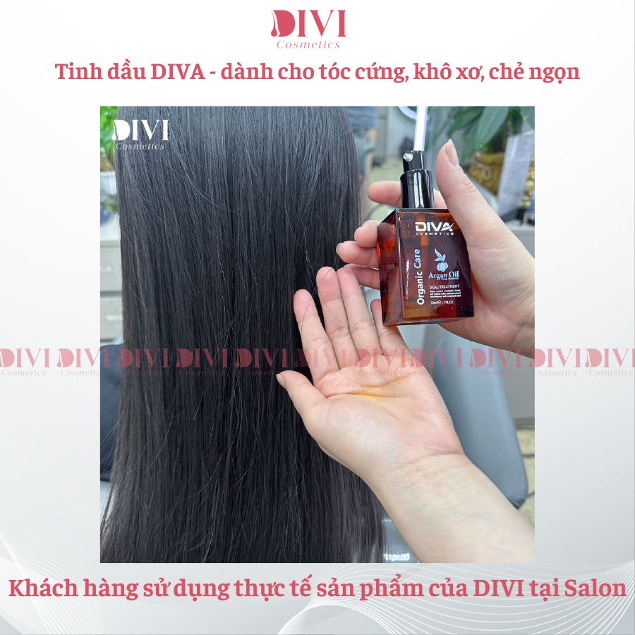 Tinh dầu dưỡng tóc DIVA Cosmetics Argan Oil phục hồi hư tổn , dưỡng ẩm cho tóc 50ml - Mỹ phẩm Divi