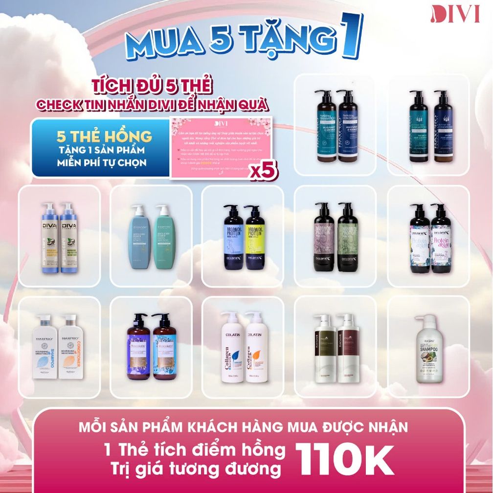 Dầu gội xả Delofil Silky Smooth sạch gàu, kiềm dầu, mềm mượt chống gãy rụng phục hồi tóc 500/800ml - Mỹ phẩm DiVi