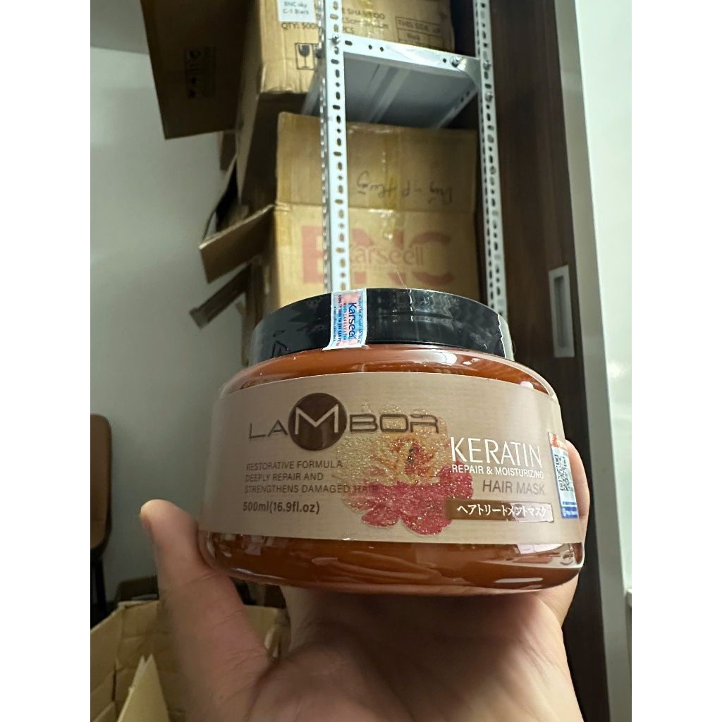 Kem Ủ Tóc Lambor 500ml Phục Hồi Tóc Hư Tổn Dưỡng Ẩm Sâu Giảm Gãy Rụng, Suôn Mượt Chuẩn Salon - Mỹ phẩm Divi
