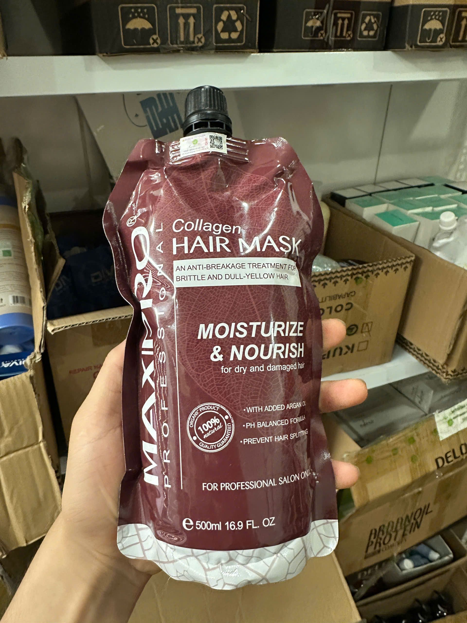 Kem ủ tóc phục hồi tóc hư tổn chuyên sâu Maxipro – 500ml - Mỹ Phẩm Divi